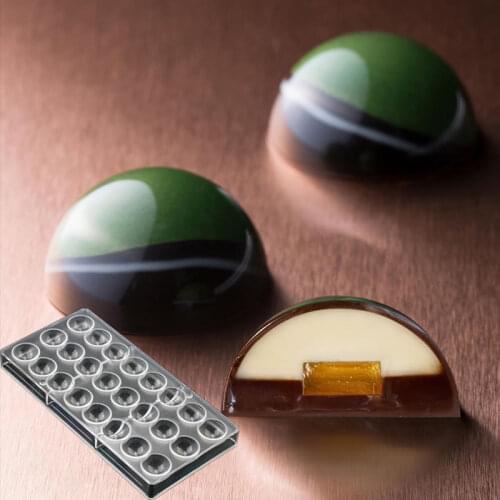 Chocolate Bar Mold Polycarbonate Tray Thick Form for Cake Decoration Sphere Mould Baking Pastry Bakery Tools