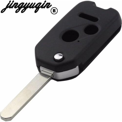 Jingyuqin 20pcs 2/3/4Button Remote Modified Flip Folding Car Key Shell Case Fob Cover For HONDA Accord Civic CRV Pilot Fit keys