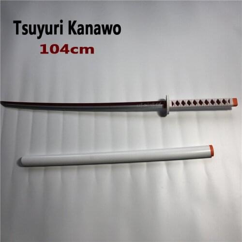 Demon Slayer 1:1 Tsuyuri Kanawo Sowrd 104cm Cosplay Sword Anime Ninja Knife Kimetsu no Yaiba Sword Weapon PU Prop Model