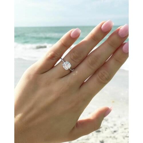 Fashion 925 Sterling Silver Ring Finger luxury fashion 5A cubic zirconia Ring for Women Jewelry Pure Wedding Engagement LR4603S