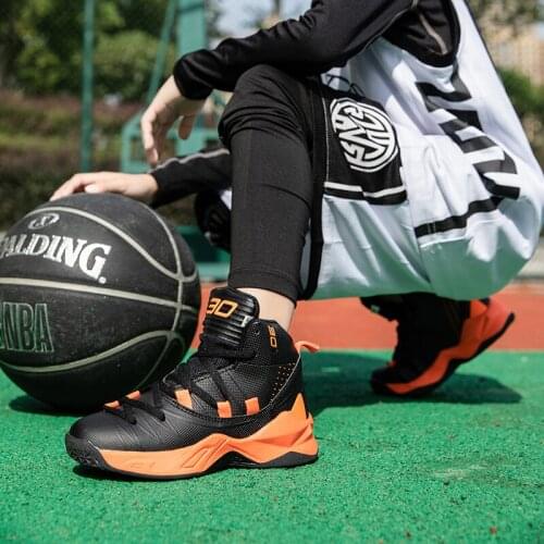 Boys Men Basketball Shoes 2021 Hot Sale Kids Sneakers Outdoor Big Kids Non-slip Sports Shoes Footwear Tenis Shoes Basket Sport