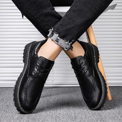 2021 New Summer Leather Shoes Mens Leather Shoes Leather Mens Shoes Casual Zapatillas Hombre Chaussure Homme