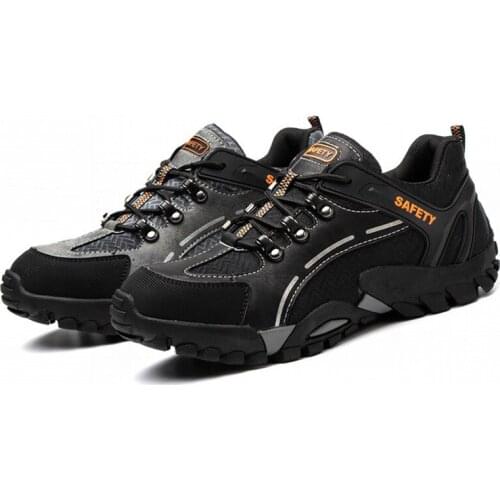 Men Work Safety Shoes Puncture-Proof Anti-Smashing Non-slip Work Boots Light Steel Toe Indestructible Shoes for Men Sneakers