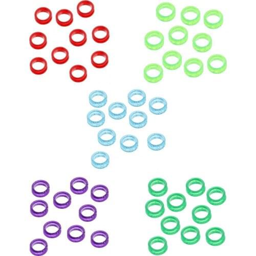 50 Pieces 2.2 cm Rubber Scissors Shears Finger Rings Grips For Salon Barber Healthy & Tasteless & Non Irritating