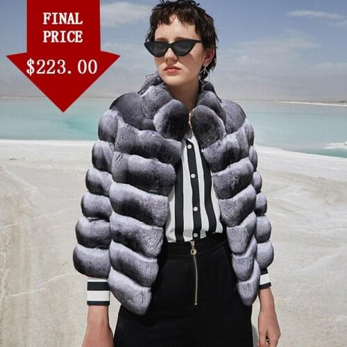 Coats Women Outwear Real Rex Rabbit Fur Jacket Winter Fashion Luxury Genuine Overcoat 2020 New Style