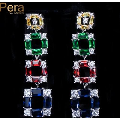 Pera CZ Dangle Earrings