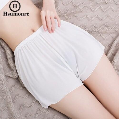 Women Slip Shorts Safety Shorts Workout Shorts Ice Silk Underpants Plus Size Underwear Boxer Panties Lady Sexy Breathable Summer