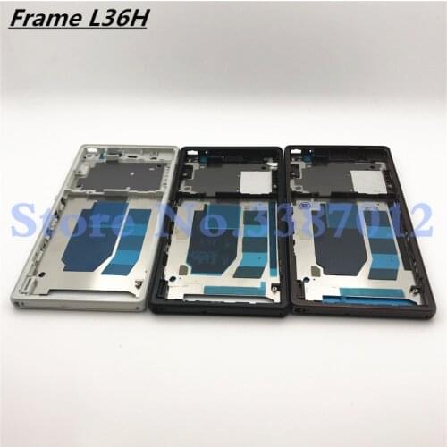 Replacement Original For Sony Xperia Z L36H LT36 C6603 C6602 Front Middle Chassis Housing Frame+ Plug Cover