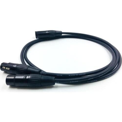 Pair L-4E6S XLR to XLR interconnect cable, hifi audio signal wire, 24K Gold plated HI End XLR Connector XLR Cable