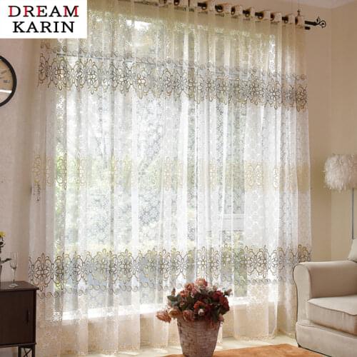 Modern Floral Sheer Tulle Curtains for Living Room Printed Curtains for Children Bedroom the Kitchen Voile Sheer Curtains