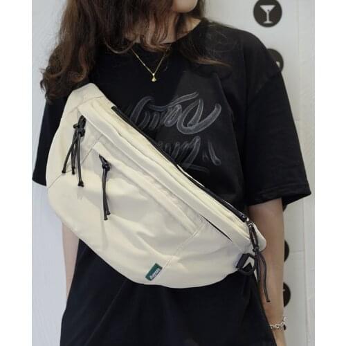 2021 New Fashion Lady Messenger Bag Portable Travel Essential Phone Side Pocket Oxford Canvas Patch Chest Bag Large Capacity
