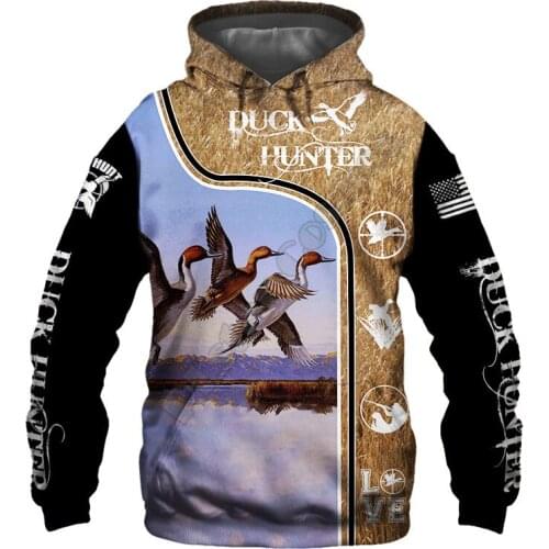 PLstar Cosmos 3D Printed Hoodies Duck Hunter Harajuku Streetwear Women for Men Zipper Hoodies/Sweatshirt/Jacket 02