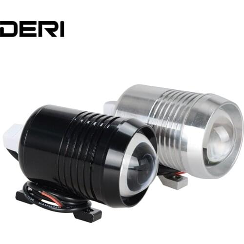 DERI U2 Universal Motorcycle Work Light LED Headlight 30W Upper Low Flash Brightness LED Motorbike Fog Lamp Spot Light with Lens