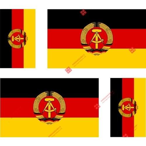 Funny 4x Sticker Adesivo Adesivi Decal Vinyl Auto Moto Bandiera Germania Tedesca DDR Laptop Sticker