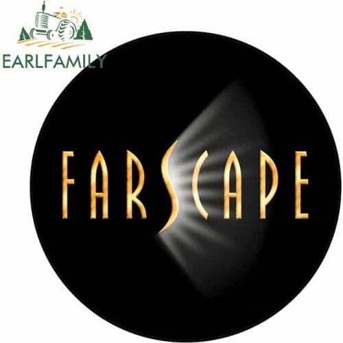 EARLFAMILY 13cm x 13cm for Farscape TV Show Logo on Black Circle Funny Car Stickers Car Accessories DIY Occlusion Scratch Decal