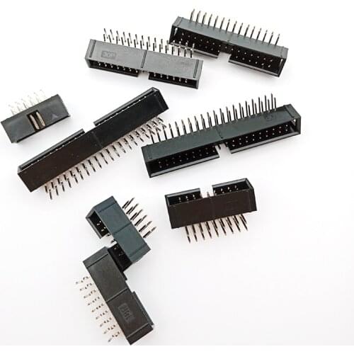 10PCS/pcs Right angle JTAG ISP socket IDC Box headers connector 2.54mm Pitch Box headers female connector