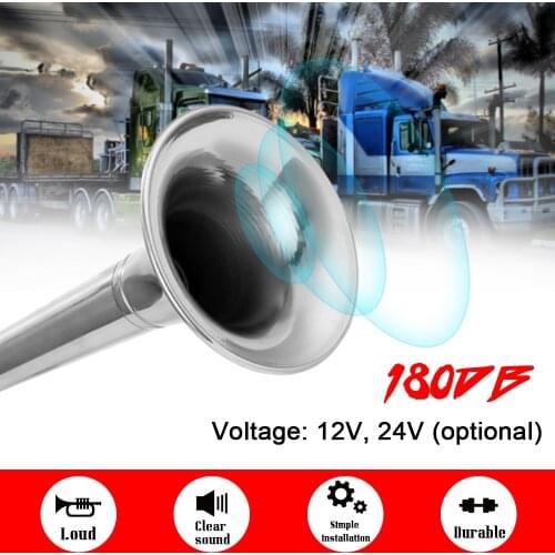 180dB Boat Trumpet 12V/24V Electric Single Air Horn Marine Stainless Steel For Boat Yacht Car Truck Car Accessories