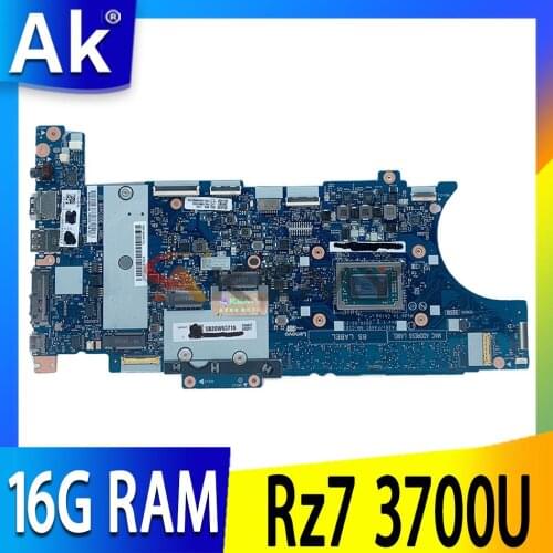 Akemy For Lenovo ThinkPad X395 Laptop Motherboard FA391/FA491 NM-C181 CPU Rz7 3700U RAM 16GB Tested test 02DM202 02DM192 02DM197