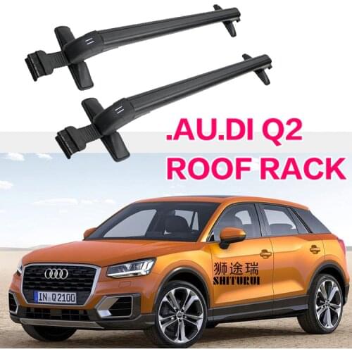 SHITURUI 2Pcs Roof Bars for AUDI Q2 SUV 2017 2018 2019 Aluminum Alloy Side Bars Cross Rails Roof Rack Luggage Carrier