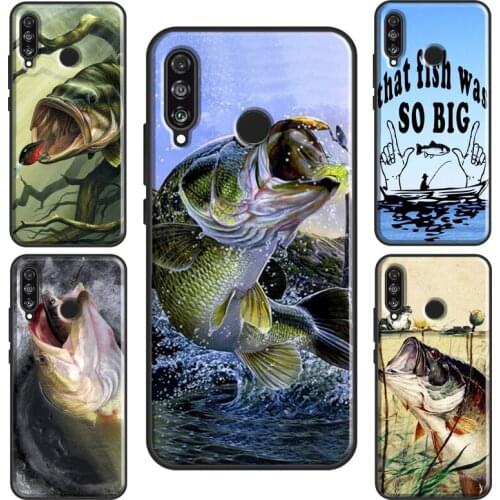 Bass Fishing Baits Lures Hook Tackle Case For Huawei P30 Lite P20 P40 P Smart Y6 Y7 2019 Nova 5T Honor 8A 8X 9X 10i 20 Pro