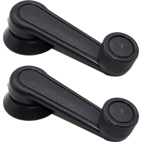 2 Pcs Black Car Window Connect Winder Handle Crank Door Lever Handle Replacement Universal Car Accessories