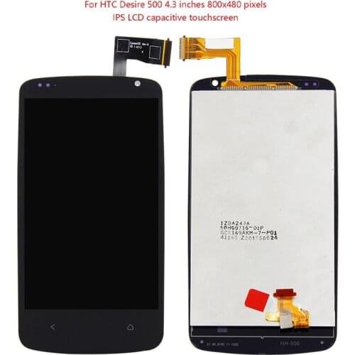 Original 4.3" Display For HTC Desire 500 LCD Touch Screen Frame Panel Digitizer Assembly For HTC Desire 500 LCD Replacement