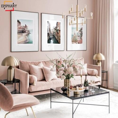 Boho Canvas Painting Amalfi Seaside Poster Nordic Print Nature Landscape Photography Wall Art Picture Modern Home Decoration