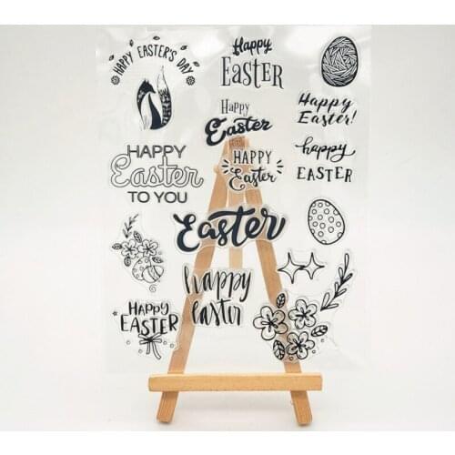 Kawaii Easter Fox Transparent Clear Silicone Stamp Seal DIY Scrapbooking Stencil Coloring Embossing Decor Office School Supplies