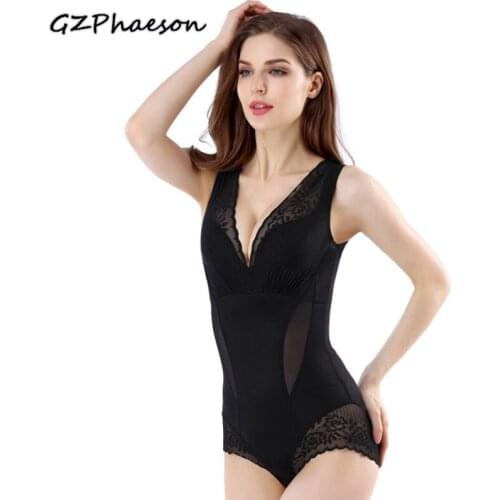 High Waist Shapewear Body Shapers Women Firm Control Bodysuits Waist Trainer Shaper Slimming Anion Seamless Shapewear Plus Size