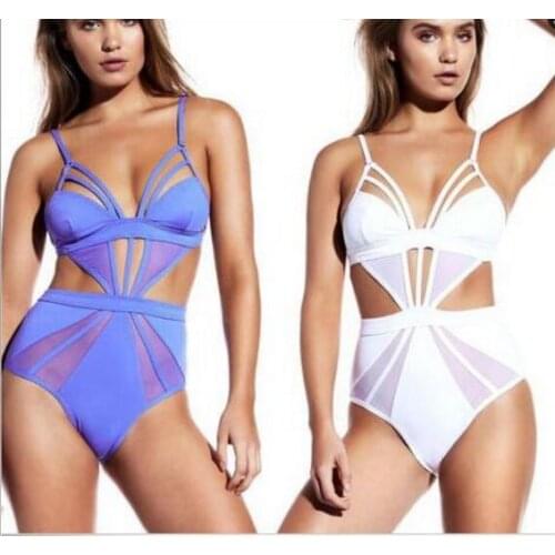 Party Favors 2018 new European and American style Burkina bikini slim and pure color conjoined swimsuit