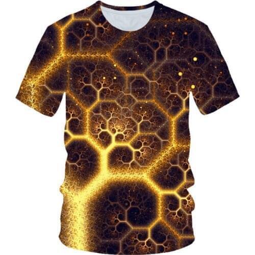 Summer New Short-Sleeved Cool T-Shirts 3D Printing For Men/Boys Vortex Pattern Oversized T-Shirt Cool And Breathable O-Neck Tops