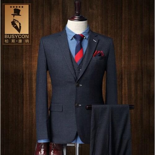 Black Dot Mens Formal Suit Latest Coat Pant Designs Trajes De Vestir Hombres 3 Pices Dinner Mens Suits Wedding Groom