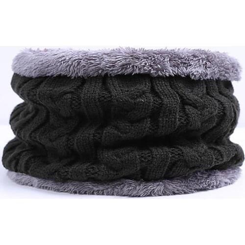 URDIAMOND Men Winter Warm Scarf Thick Plus Velvet Ring Scarf Scarves Male Women Solid Color Neckerchief Bufanda