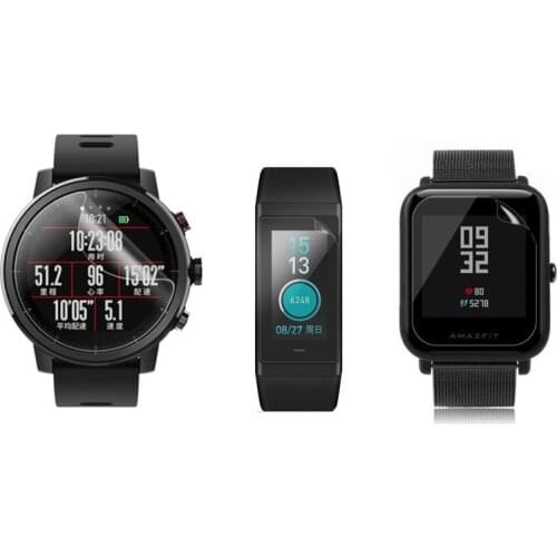 5pc Soft TPU Screen Protector Cover Film For Xiaomi Huami Amazfit Pace/Stratos/Verge 3/Bip Lite band Cor 2 Smart Watch Smartband