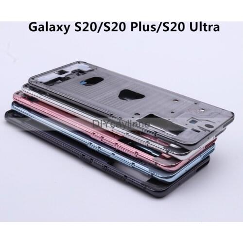 New Middle Frame Housing For Samsung Galaxy S20 Plus / S20 Ultra LCD Front Frame Chassis With Small Parts+ Side Button Repair