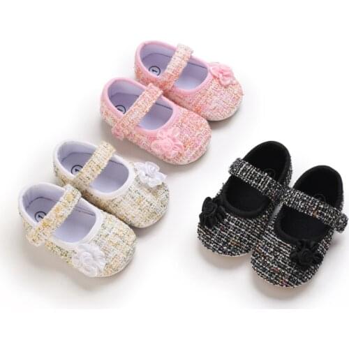 Baby Girls First Walkers Newborn Shoes Cute Flowers Infant Prewalker Soft Bottom Anti Slip Toddler Girls Princess Shoes