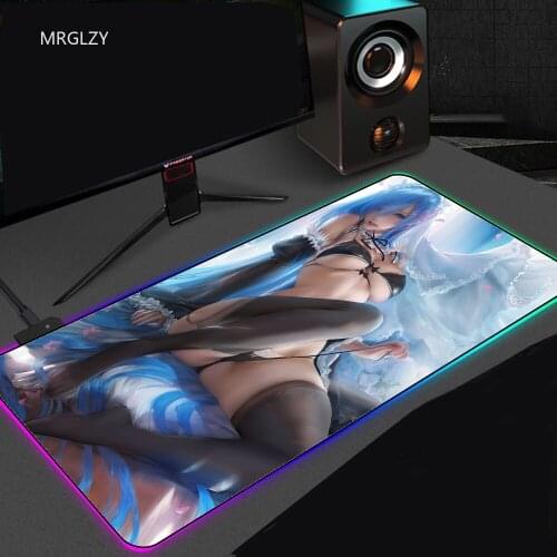 Anime Sexy Mouse Keyboard Pad Precision Edge Locking Process Mouse Pad Office Game Computer Desktop Protect Gaming Mouse Mat