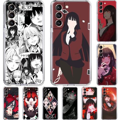 Clear Case For Samsung Galaxy S21 S20 FE S10 Plus S9 S8 Note 20 Ultra 10 Lite S10e Soft Phone Cover Funda Kakegurui Jabami Anime