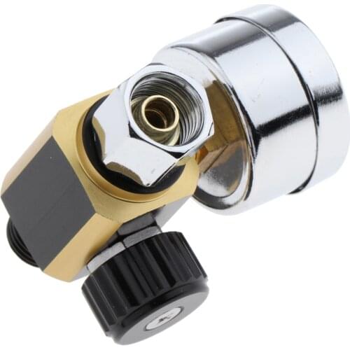 Mini Adjustable Air Pressure Valve Regulator Gauge 0-140PSI/10Bar Auto