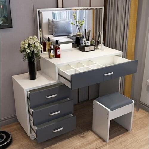 Modern simple bedroom web celebrity dressing table Nordic mini simple dressing table size multi-functional storage cabinet