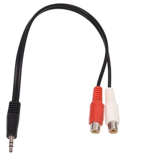 3.5mm stereo adapter headphone jack to 2 RCA jack adapter audio cable, 3.5mm Male to 2x RCA Female