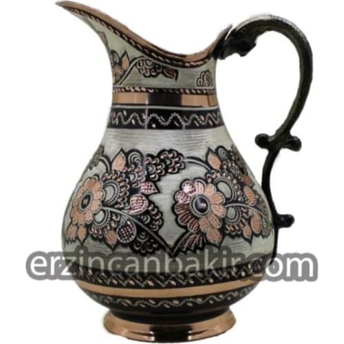 Bakır türk su sürahi büyük sürahi saf bakır sürahi sürahi el yapımı made IN TURKEY -SRH-100