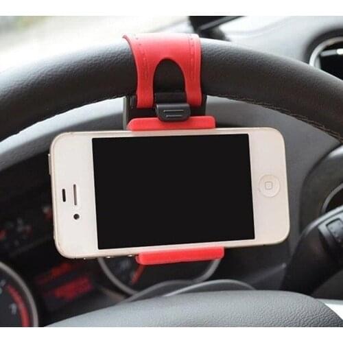 Universal Car Steering Wheel Mobile Phone Holder Bracket Bike Clip Mount Mobile Phone Stand For All Phone Navigation Accessories