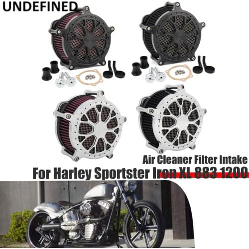 Air Filters Black Motorcycle Air Cleaner Intake Filter For Harley Sportster Iron XL 883 1200 Forty-Eight Seventy-Two 1991-2021