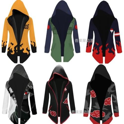 Kakashi Cosplay Jacket Trench Robe Akatsuki Cloak Halloween Demon Slayer Kimetsu no Yaiba Costume Men Women Hooded Coat