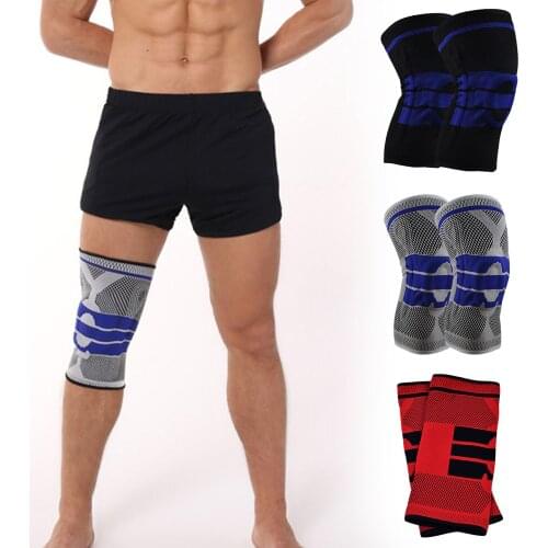 1Pcs Knee Pads Protector Knee Support Professional Protective Silicone Spring Compression Protection Sport Kneepads Knee Brace