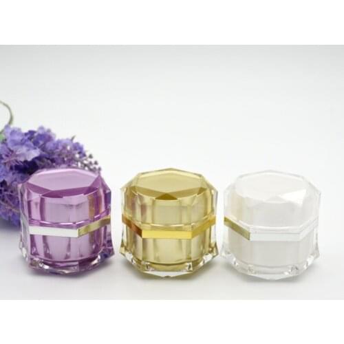 10g Portable Bottle Empty Face Eye Mask Patch Lip Balm Mini Pot Jars 5g Purple White Skin Whitening Cream Case Containers 10pcs