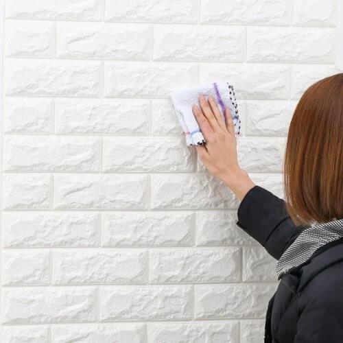 3D Foam Wall Stickers Self Adhesive Brick Waterproof Wallpaper Panels Bedroom Living Room Decoration Kitchen TV Home Decor Kids