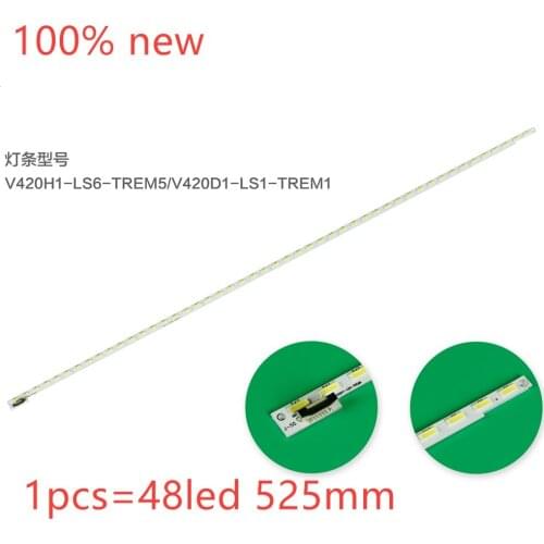 42 inch Backlight V420H1-LS6-TREM5 Strips for TCL Konka 42E780U 42U2 UD6080D LED42R6610AU V420HJ1-LE6 REV.C5 48-LEDs 525MM