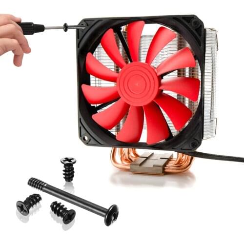 60pcs 8mm 30mm Computer Case Cooling Fan Screws Computer Fan Mount Long Short Screws Radiator Accessories